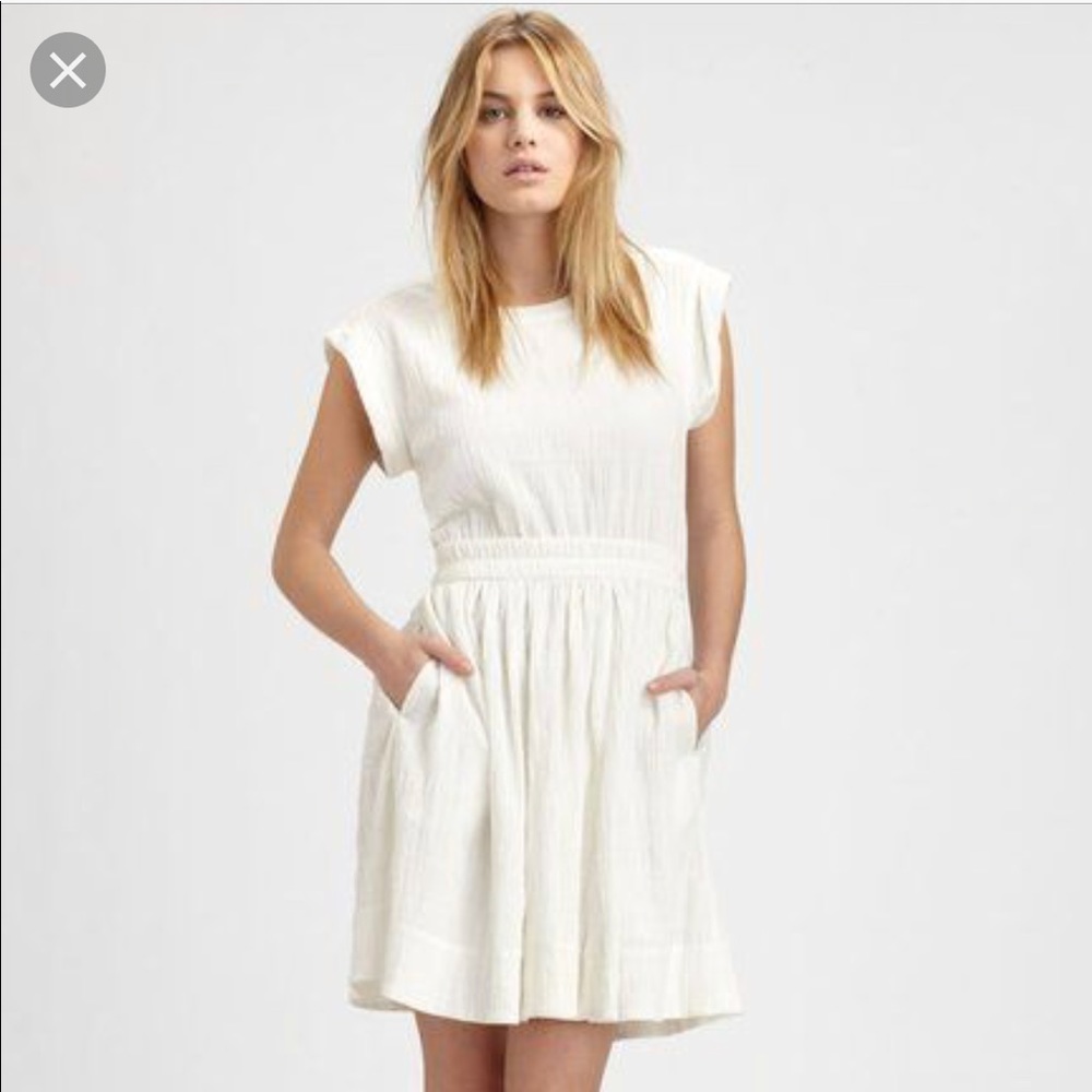 White soft cotton white dress